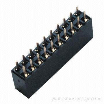 2.54mm Pitch 2 x NP 180 Degrees 3.5/5.7/8.5mm Height Female Header with 0.75A Current Rating